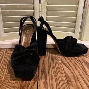 ZARA Velvet Platform Heels